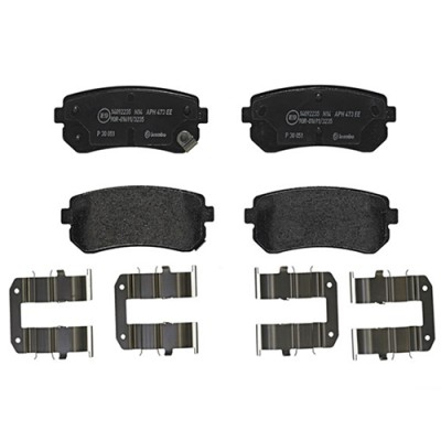Bromsbelägg BREMBO P 30 051, Bakaxel (Sats)