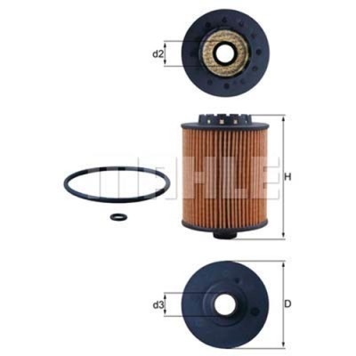 Oljefilter Mahle Original OX 1075D