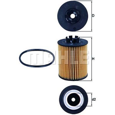 Oljefilter Mahle Original OX 173/2D