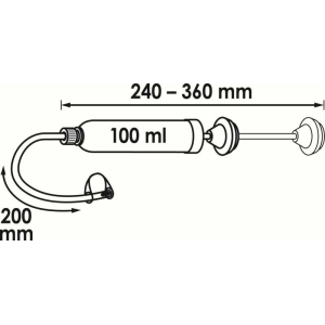 VIGOR Utsugnings- och påfyllningshandpump 100ml