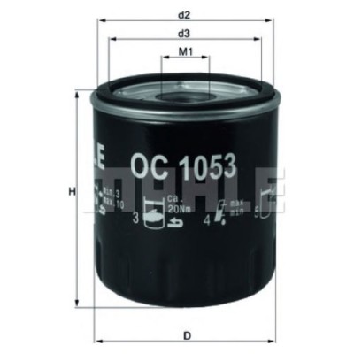 Oljefilter Mahle Original OC 1053