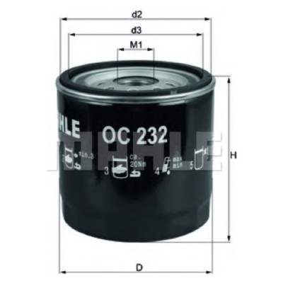Oljefilter Mahle Original OC 232