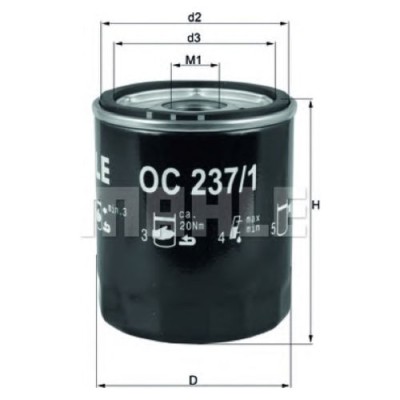 Oljefilter Mahle Original OC 237/1