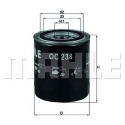 Oljefilter Mahle Original OC 238