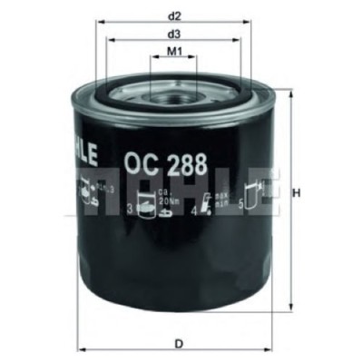 Oljefilter Mahle Original OC 288