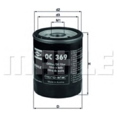 Oljefilter Mahle Original OC 369