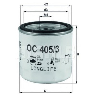Oljefilter Mahle Original OC 405/3