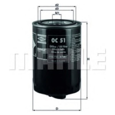 Oljefilter Mahle Original OC 51