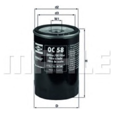 Oljefilter Mahle Original OC 58