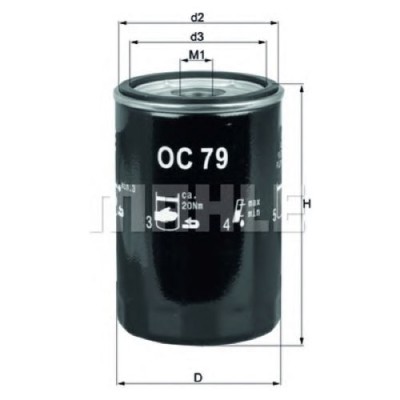 Oljefilter Mahle Original OC 79