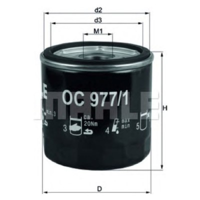 Oljefilter Mahle Original OC 977/1