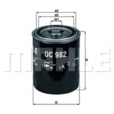 Oljefilter Mahle Original OC 982