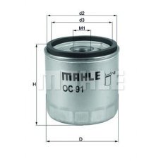 Oljefilter Mahle Original OC 91D1