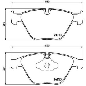 Bromsbelägg BREMBO P 06 055, Framaxel (Sats)