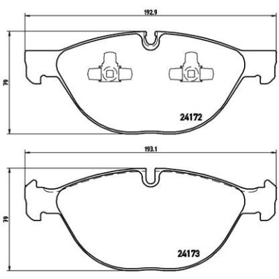 Bromsbelägg BREMBO P 06 058, Framaxel (Sats)