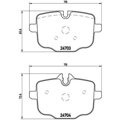 Bromsbelägg BREMBO P 06 061, Bakaxel (Sats)