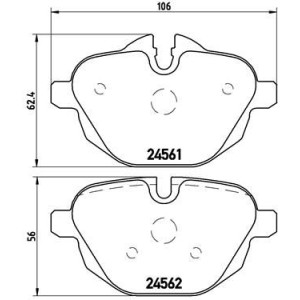 Bromsbelägg BREMBO P 06 064, Bakaxel (Sats)