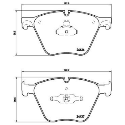 Bromsbelägg BREMBO P 06 073, Framaxel (Sats)