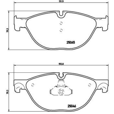 Bromsbelägg BREMBO P 06 076, Framaxel (Sats)
