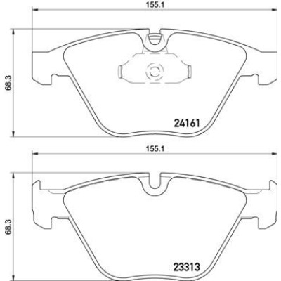 Bromsbelägg BREMBO P 06 081, Framaxel (Sats)