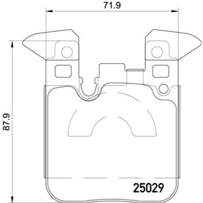 Bromsbelägg BREMBO P 06 087, Bakaxel (Sats)