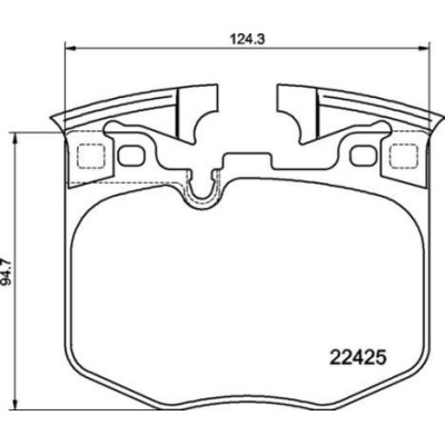 Bromsbelägg BREMBO P 06 099, Framaxel (Sats)