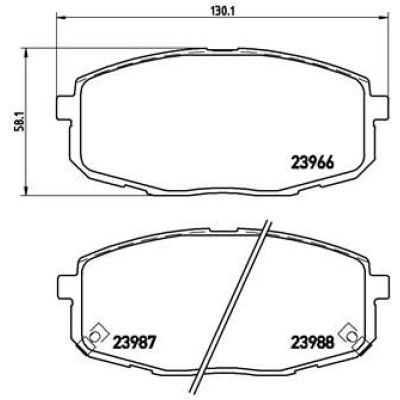 Bromsbelägg BREMBO P 30 034, Framaxel (Sats)