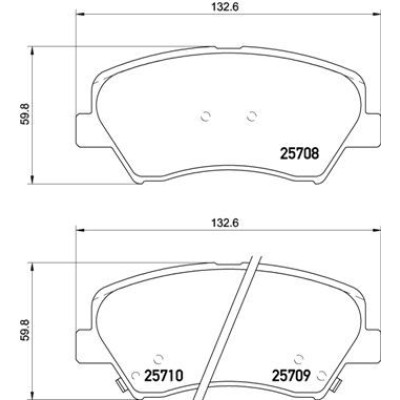 Bromsbelägg BREMBO P 30 073, Framaxel (Sats)