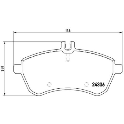 Bromsbelägg BREMBO P 50 067, Framaxel (Sats)