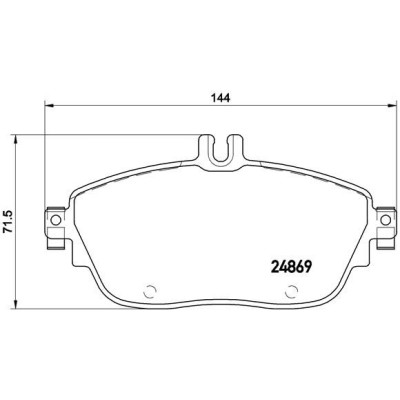 Bromsbelägg BREMBO P 50 093, Framaxel (Sats)