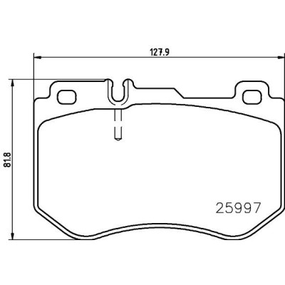 Bromsbelägg BREMBO P 50 123, Framaxel (Sats)
