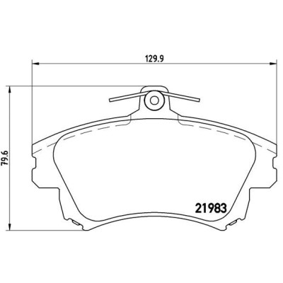 Bromsbelägg BREMBO P 54 036, Framaxel (Sats)