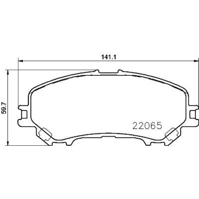 Bromsbelägg BREMBO P 56 100, Framaxel (Sats)