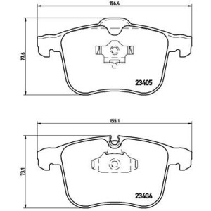 Bromsbelägg BREMBO P 59 046, Framaxel (Sats)