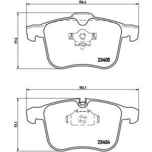 Bromsbelägg BREMBO P 59 049, Framaxel (Sats)