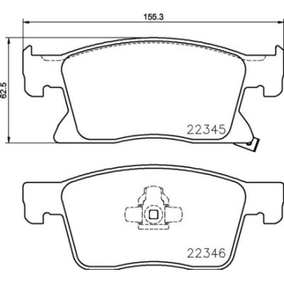 Bromsbelägg BREMBO P 59 091, Framaxel (Sats)