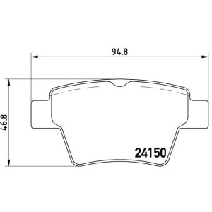 Bromsbelägg BREMBO P 61 080, Bakaxel (Sats)