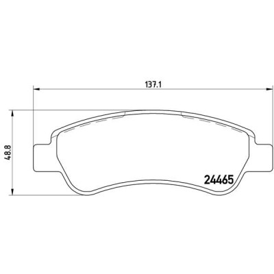 Bromsbelägg BREMBO P 61 091, Bakaxel (Sats)