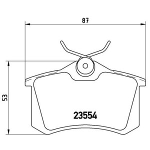 Bromsbelägg BREMBO P 68 024, Bakaxel (Sats)