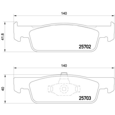 Bromsbelägg BREMBO P 68 059 Framaxel (Sats)