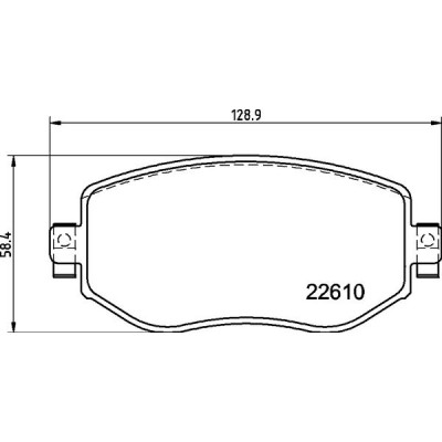 Bromsbelägg BREMBO P 68 068, Framaxel (Sats)