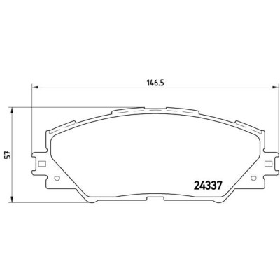 Bromsbelägg BREMBO P 83 071, Framaxel (Sats)