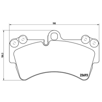 Bromsbelägg BREMBO P 85 065, Framaxel (Sats)