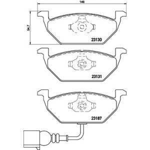 Bromsbelägg BREMBO P 85 072, Framaxel (Sats)