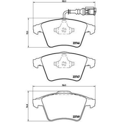 Bromsbelägg BREMBO P 85 081, Framaxel (Sats)