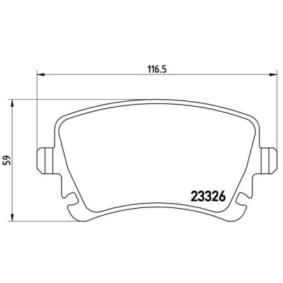 Bromsbelägg BREMBO P 85 083, Bakaxel (Sats)