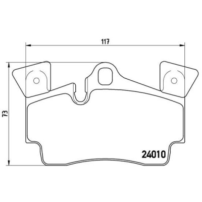 Bromsbelägg BREMBO P 85 088, Bakaxel (Sats)