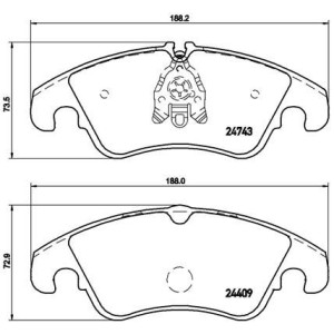 Bromsbelägg BREMBO P 85 098, Framaxel (Sats)