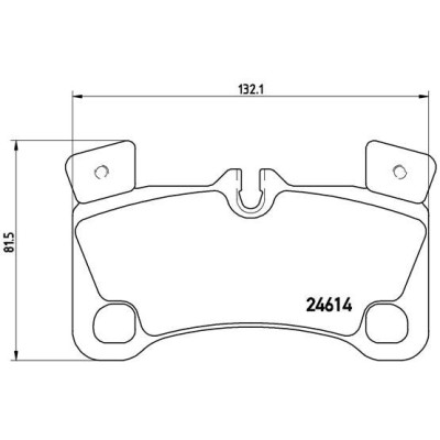 Bromsbelägg BREMBO P 85 103, Bakaxel (Sats)