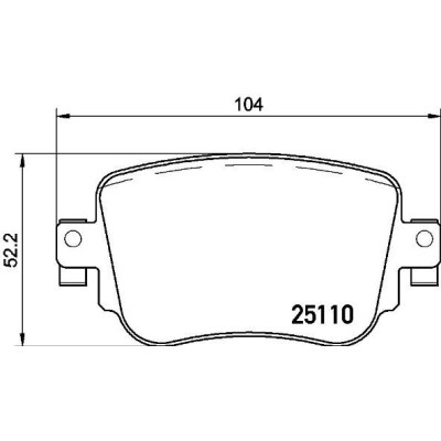 Bromsbelägg BREMBO P 85 135, Bakaxel (Sats)
